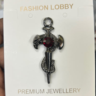 Black dark red snake cross