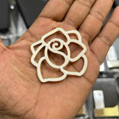 big size rose pendant
