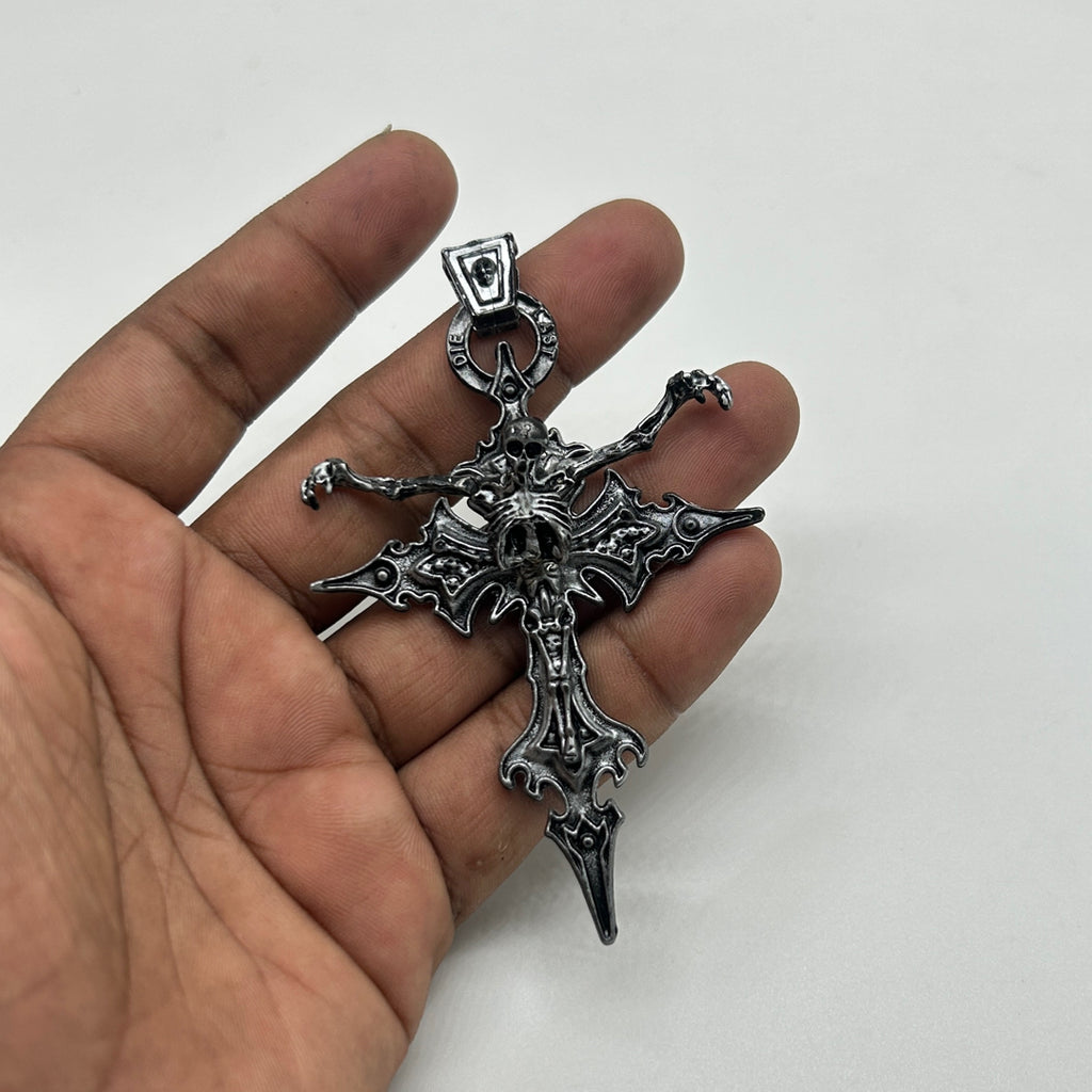 Demon cross pendant