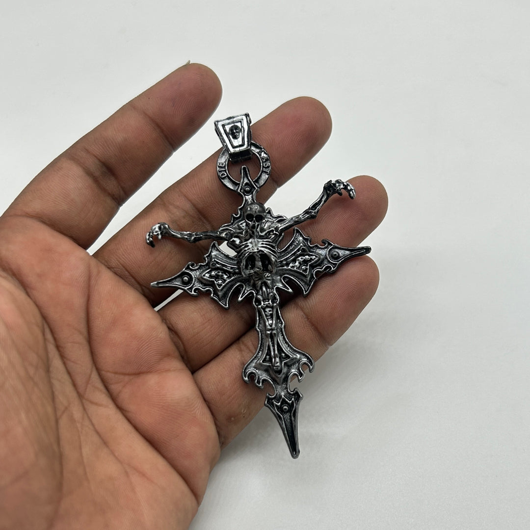 Demon cross pendant