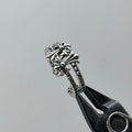 3-Piece CH Fleur-de-Lis Ring Set – Classic gothic style with ornate silver detailing.