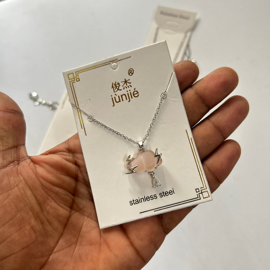 12 pcs peach cloud necklace