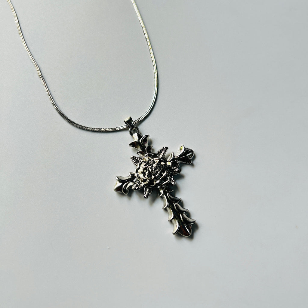 rose cross necklace