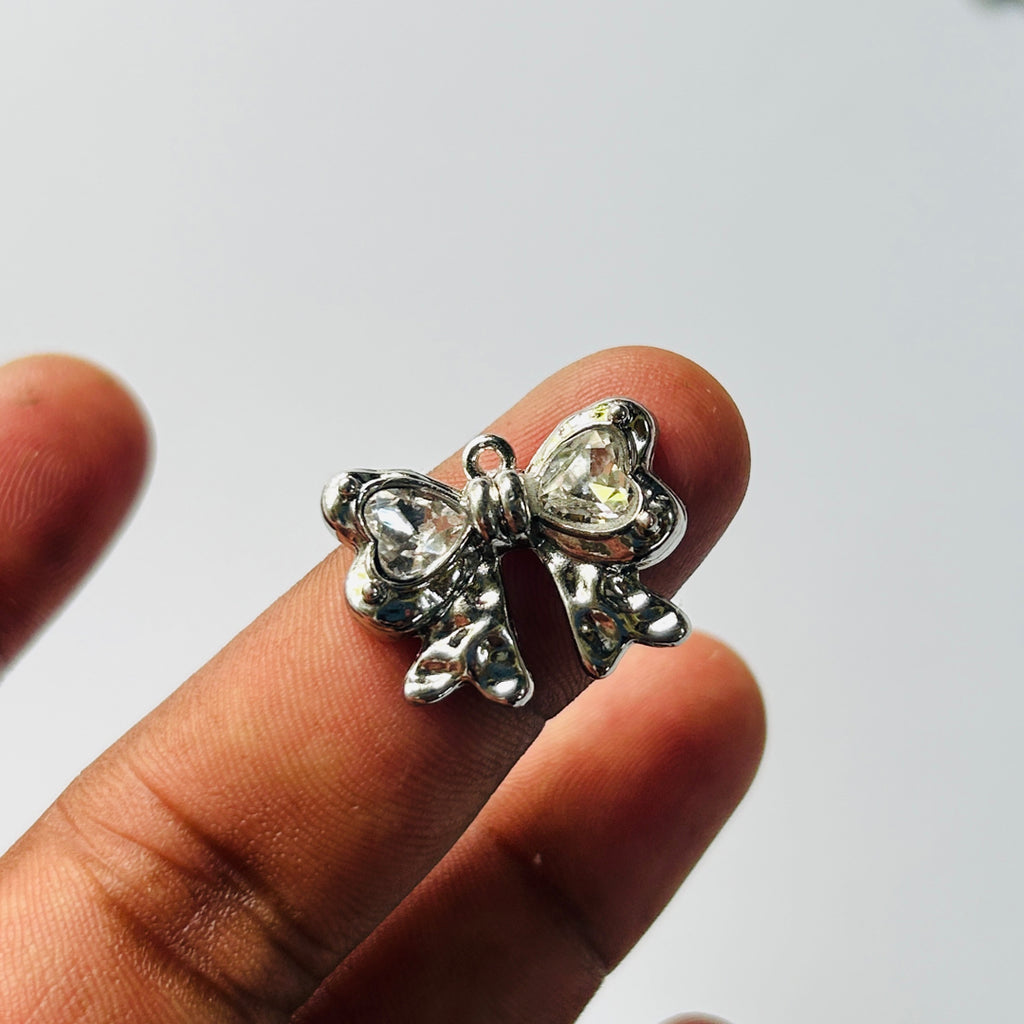 silver stone bow charms