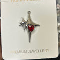 Fallen Star red Heart charms