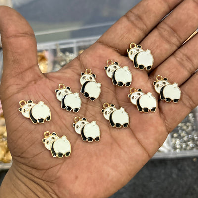 back panda charms 10 pcs