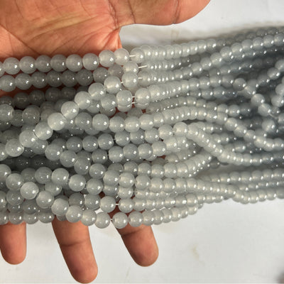 Gray glass beads 5 lines