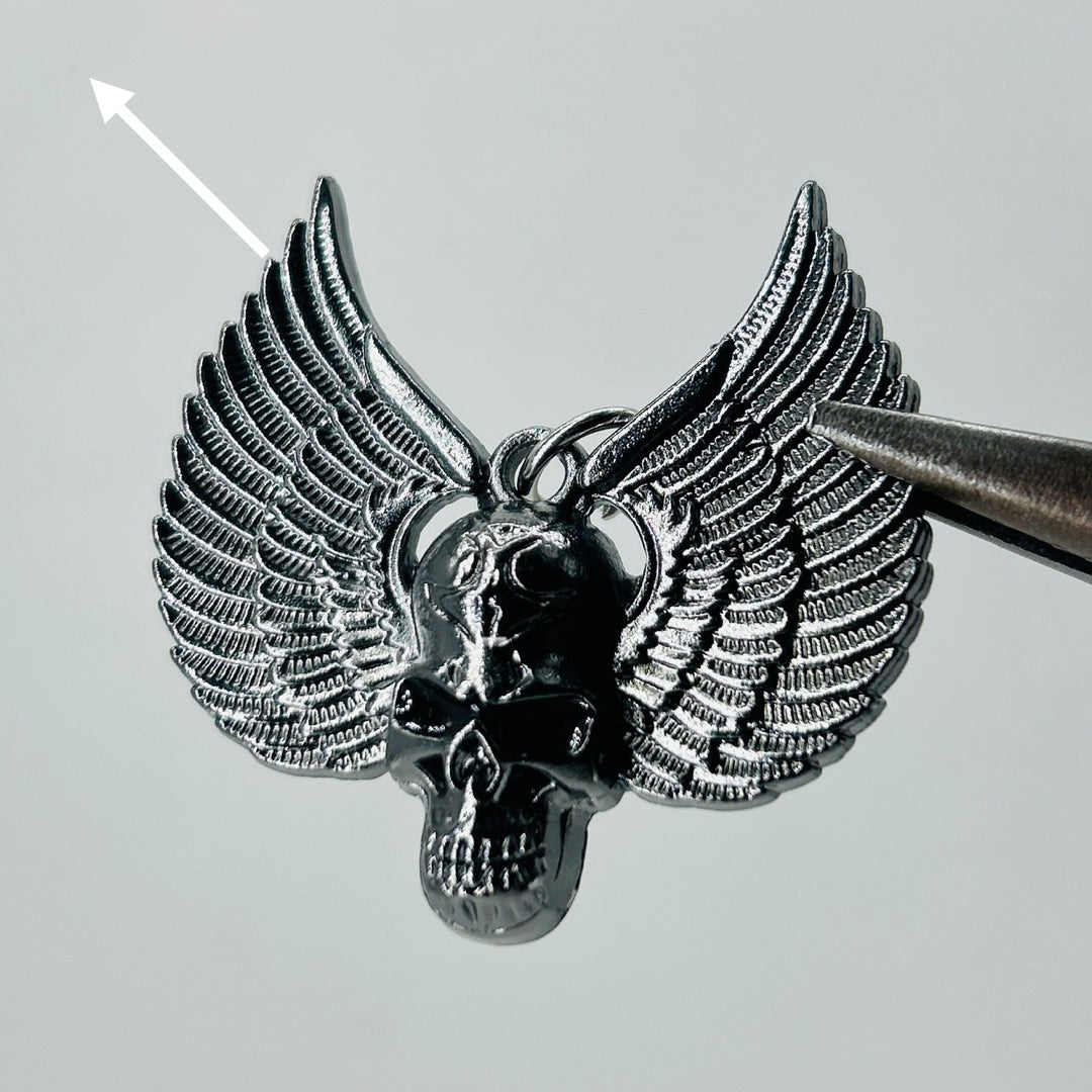 Black wings skull black eye