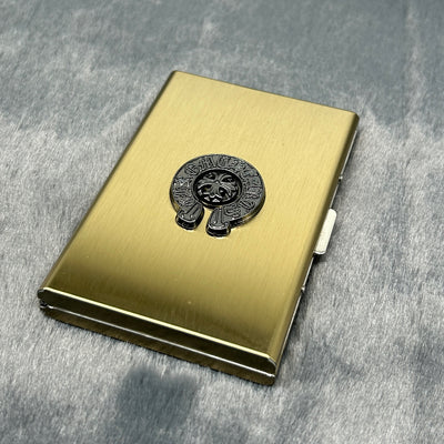 3 Pcs Gold chrome heart centre card holder