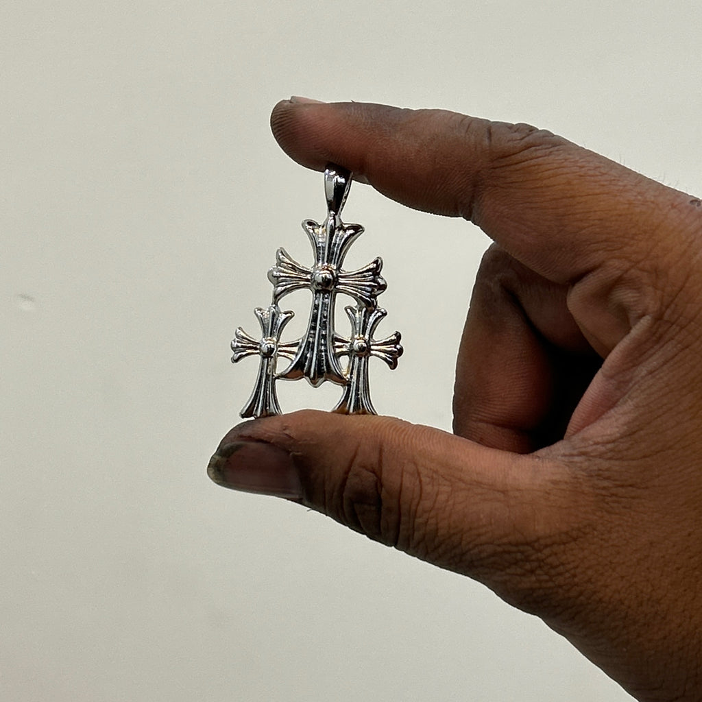 triple cross pendant
