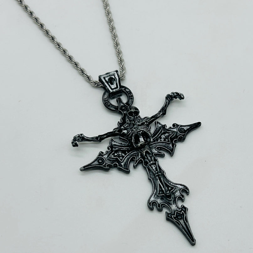 Exclusive The demon cross pendant with stainless steel chain