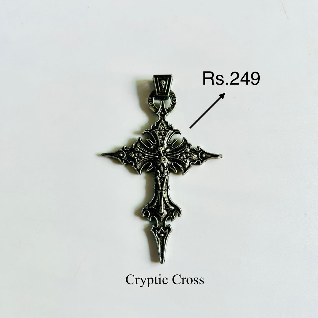 Criptic cross pendant