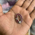 Keychain hook red stone iced out