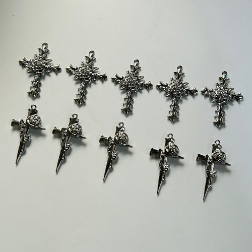 10 PCS MIX CROSS PENDANT