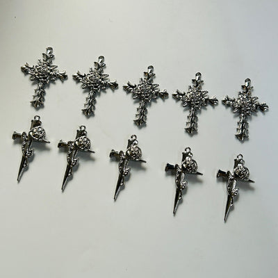 10 PCS MIX CROSS PENDANT