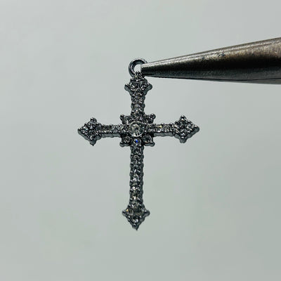 black iced out cross