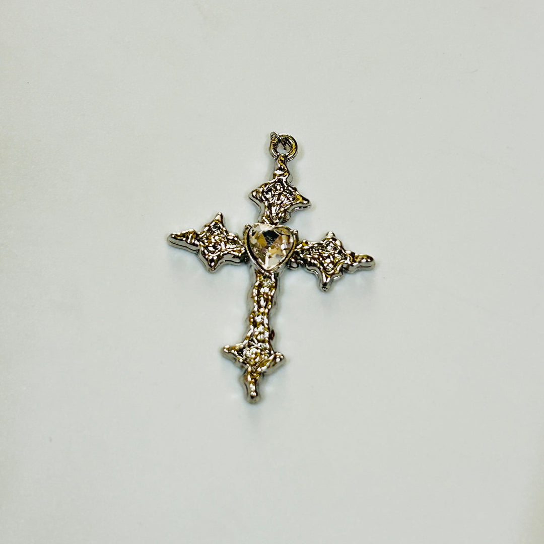Stone cross charm