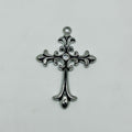 Silver Zirconia stone cross