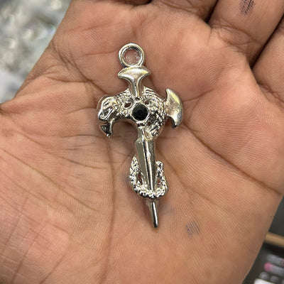 Snake cross with dark stone