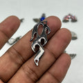 Black gothic flame charm