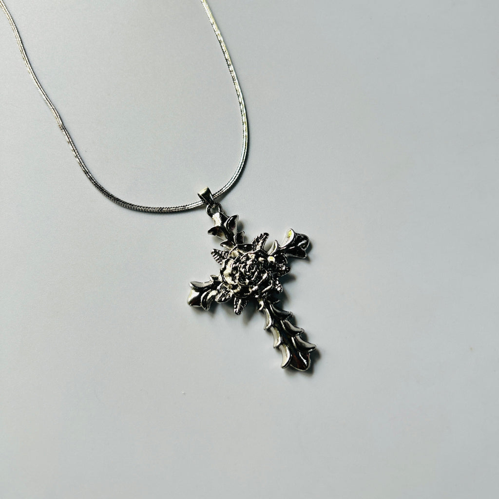 rose cross necklace