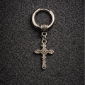 stainless steel small cross earring