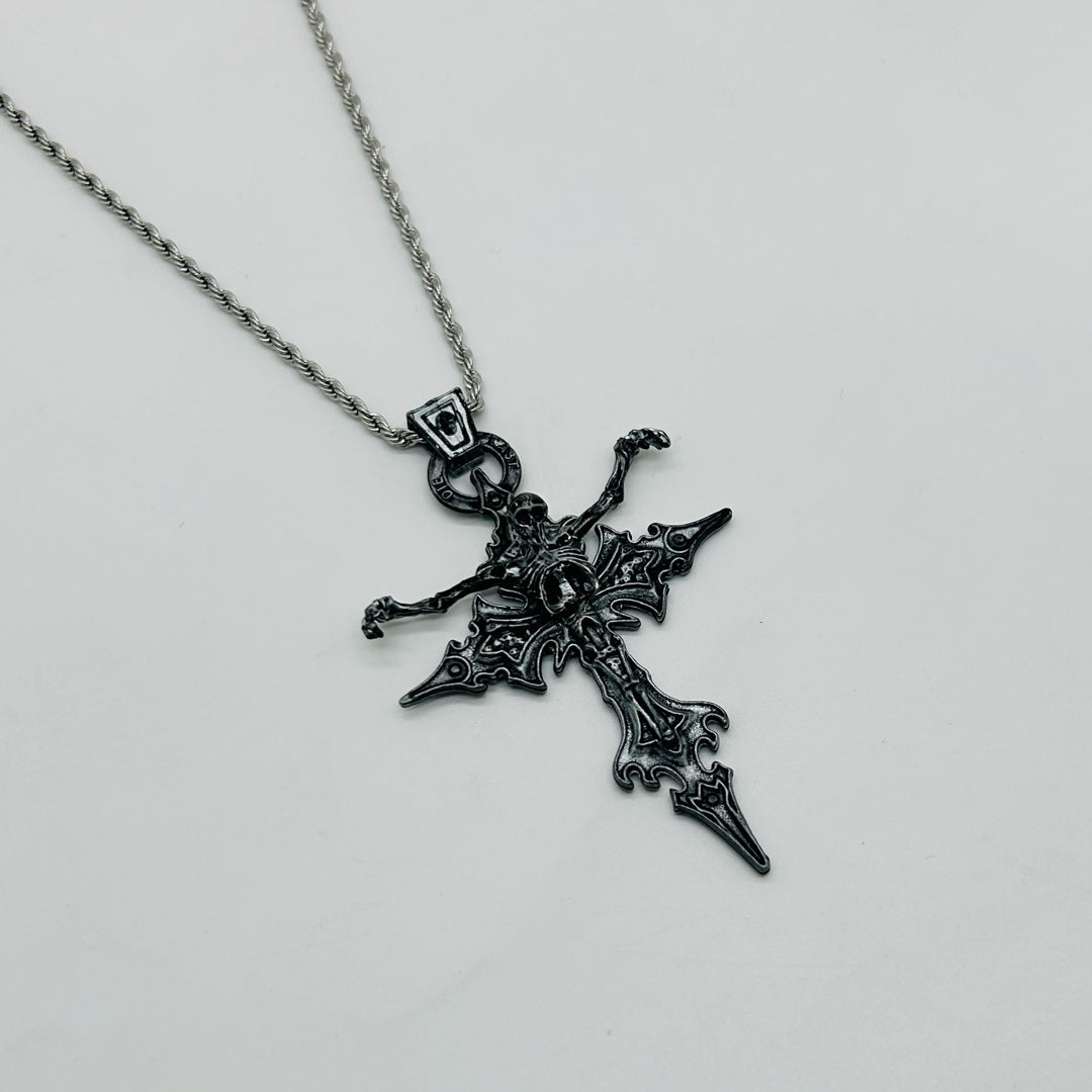 Exclusive The demon cross pendant with stainless steel chain