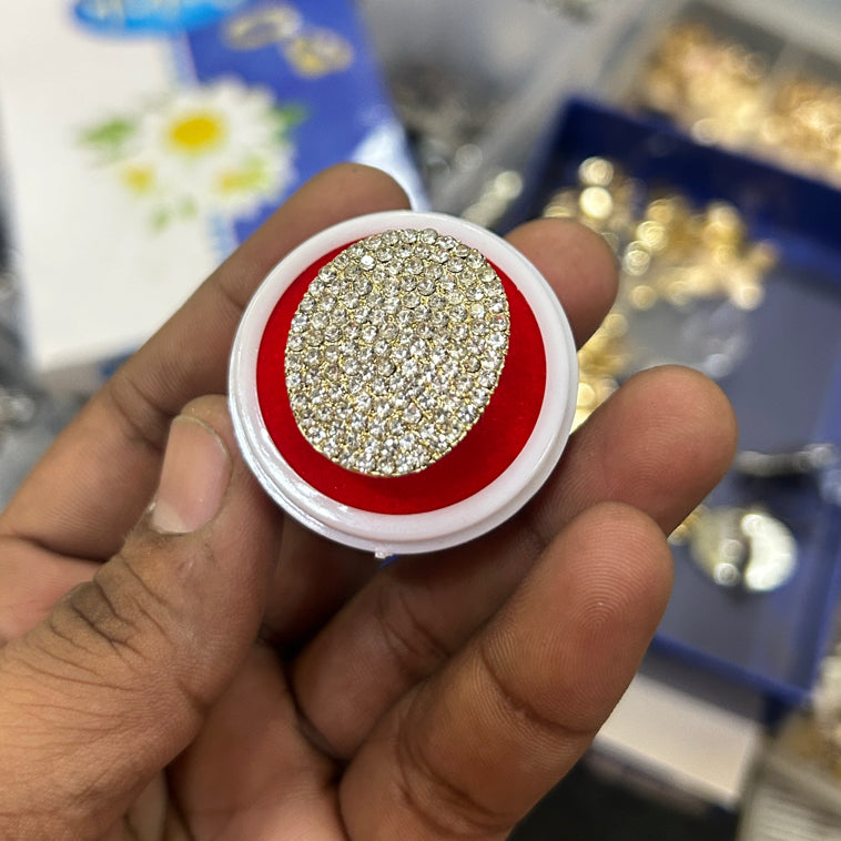 Gold iced ring
