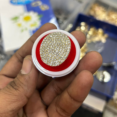 Gold iced ring