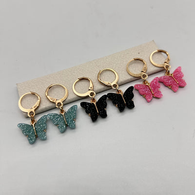 butterfly earring set of 3 pair