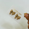 fancy bow earring