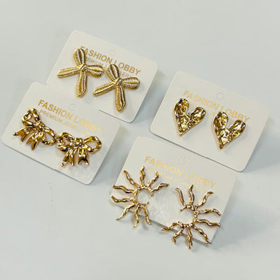 set of 4 pair earrings