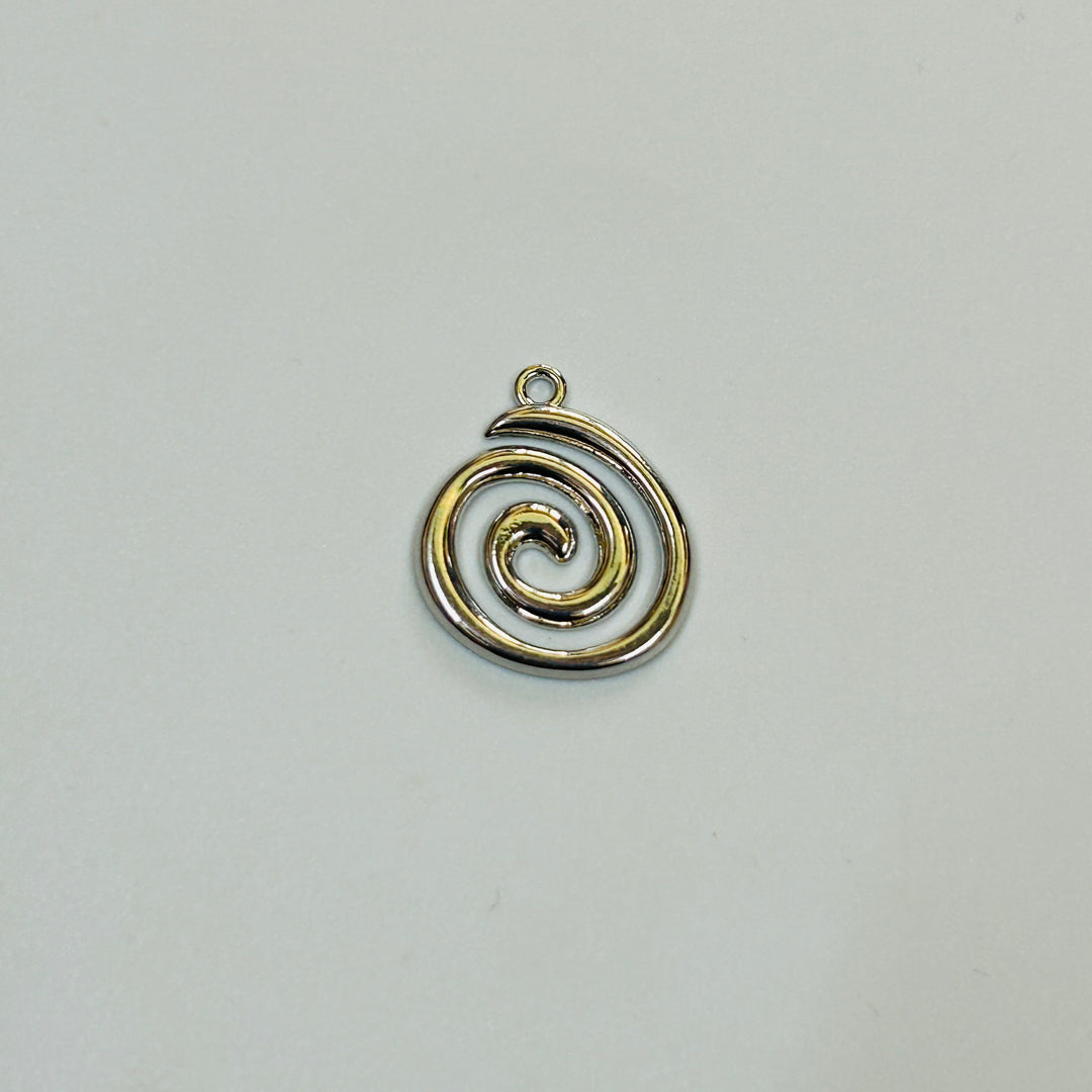 silver round charm
