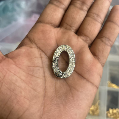 Keychain hook stone iced out