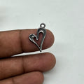 Black gothic heart charms