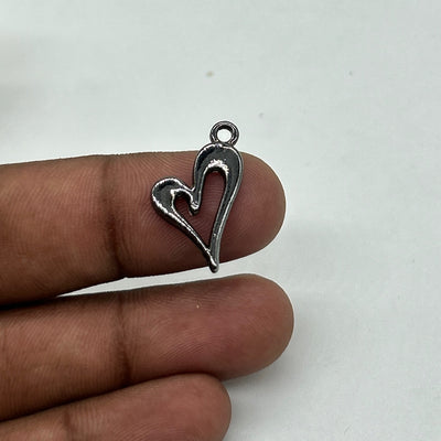 Black gothic heart charms