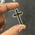 Black Enamel Cross Pendant