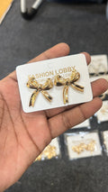 big bow earrings
