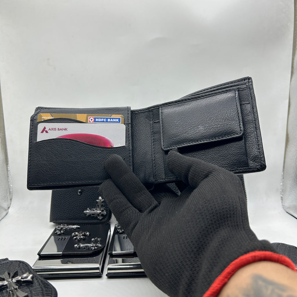 3 Pices pure leather wallet
