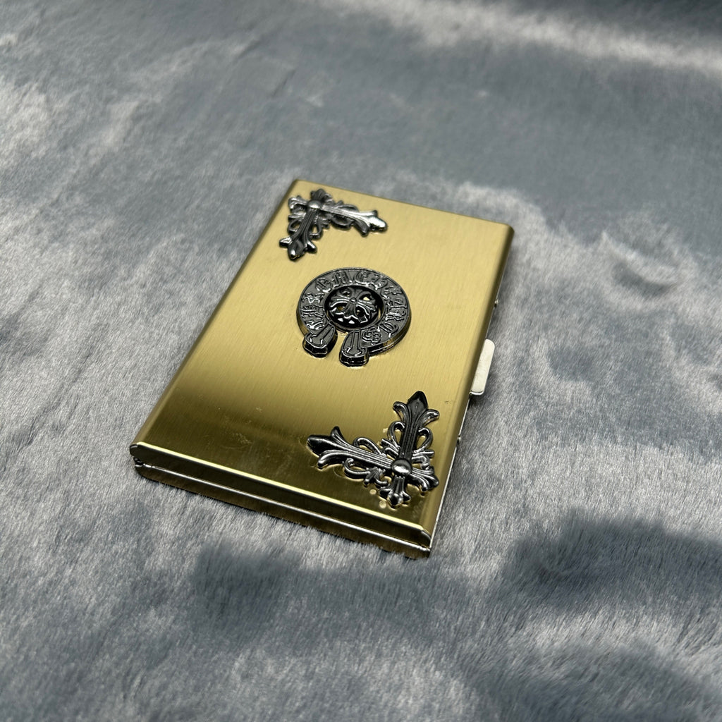 3 pcs GOLD Chrome heart card holder