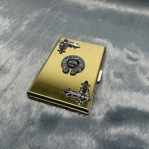 3 pcs GOLD Chrome heart card holder