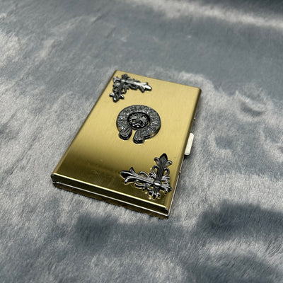 3 pcs GOLD Chrome heart card holder