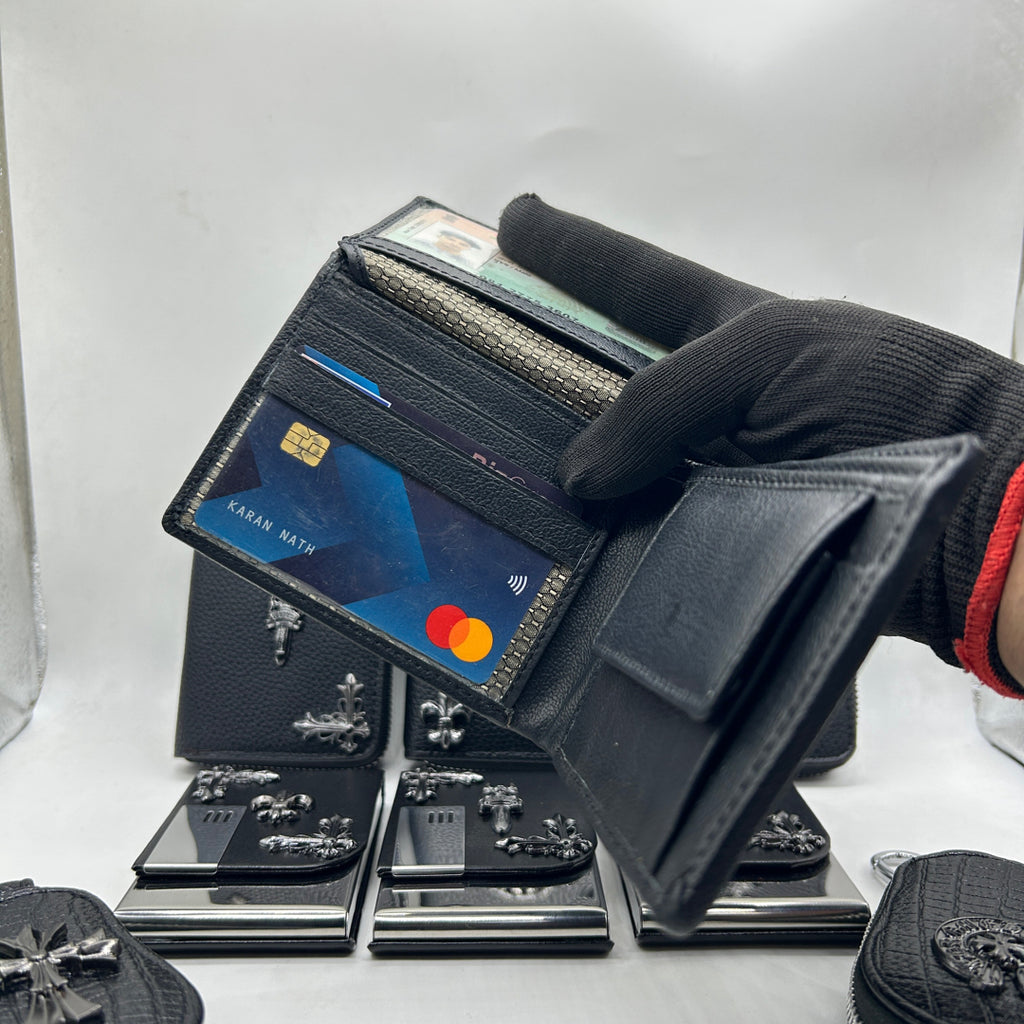 3 Pices pure leather wallet