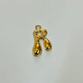 R gold alphabet charm