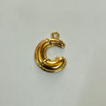 C gold alphabet charm