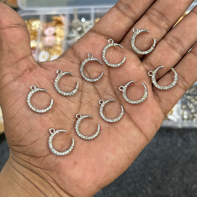 moon charms 10 pcs
