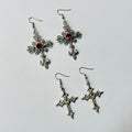 heart trending cross earrings