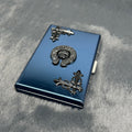 3 Pcs Blue chrome heart card holder wallet