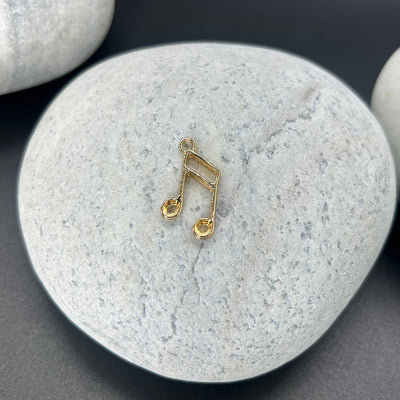 gold music sign charms