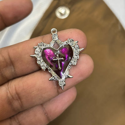 Purple heart charms